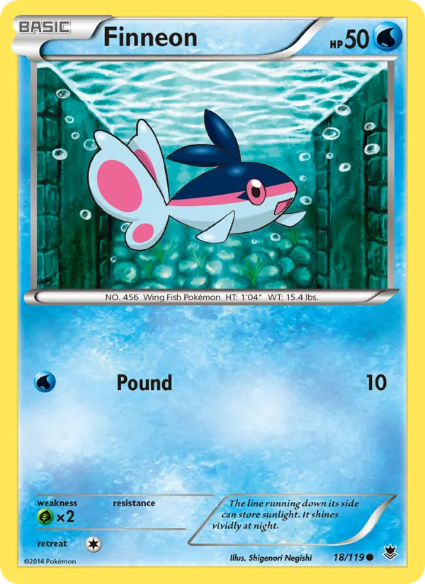 Finneon Pokémon card