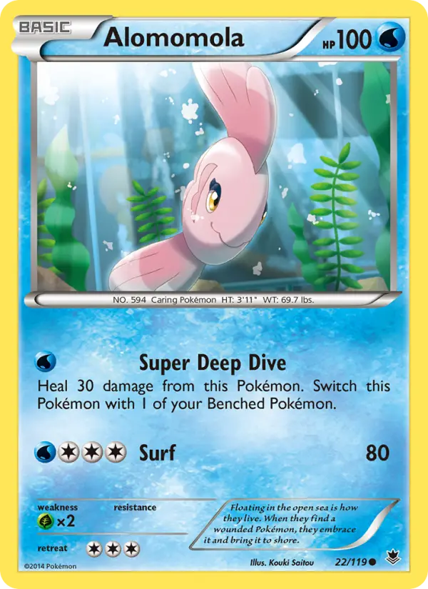 Alomomola Pokémon card