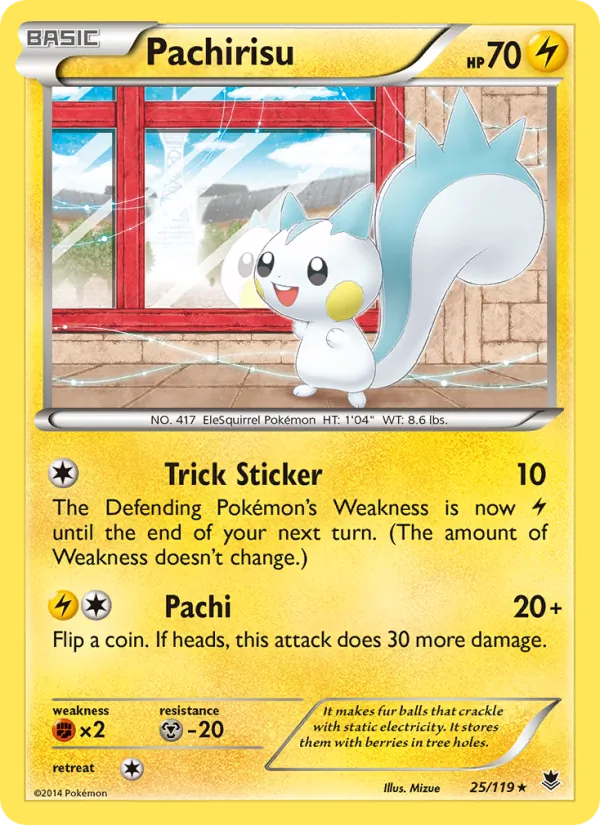 Pachirisu Pokémon card
