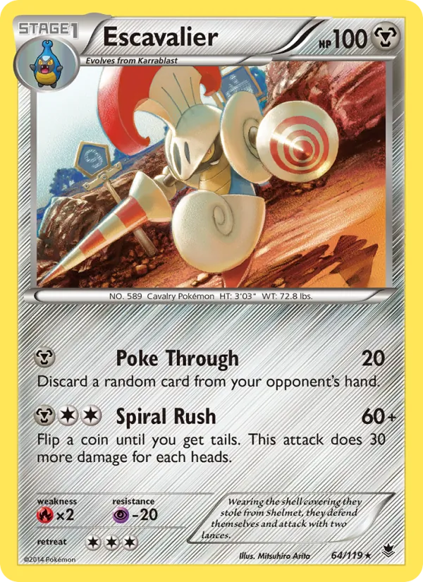 Escavalier Pokémon card