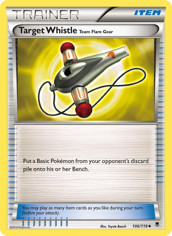 Target Whistle Team Flare Gear card