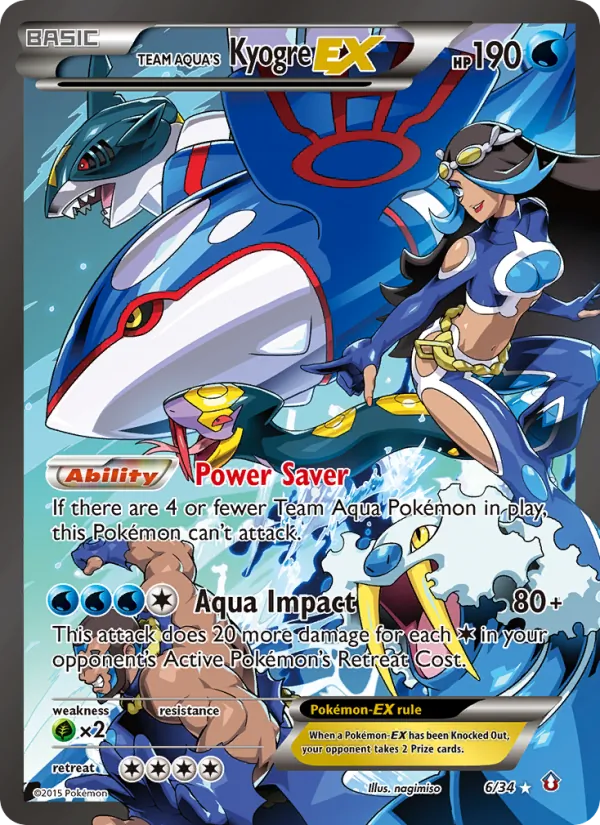 Team Aqua's Kyogre EX card