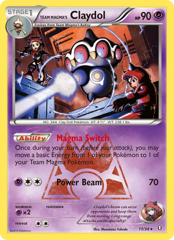 Team Magma's Claydol card