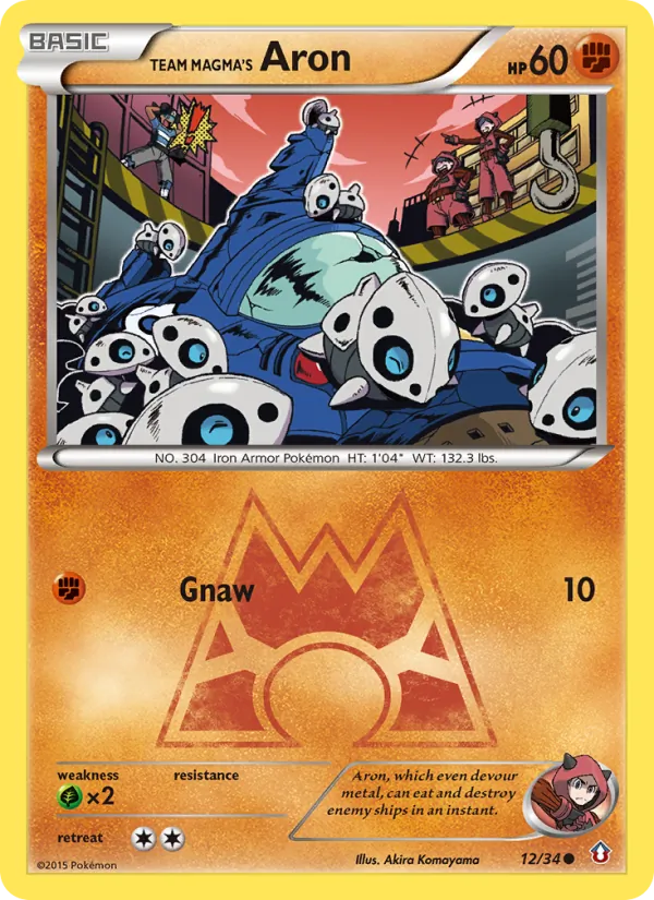 Team Magma's Aron card