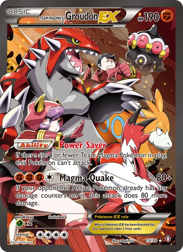 Team Magma's Groudon EX card