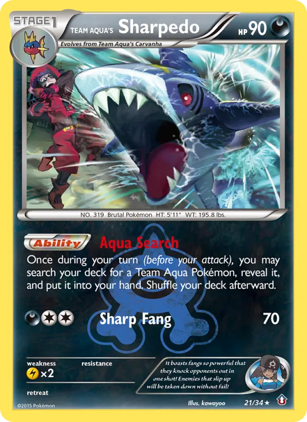 Team Aqua's Sharpedo Pokémon card