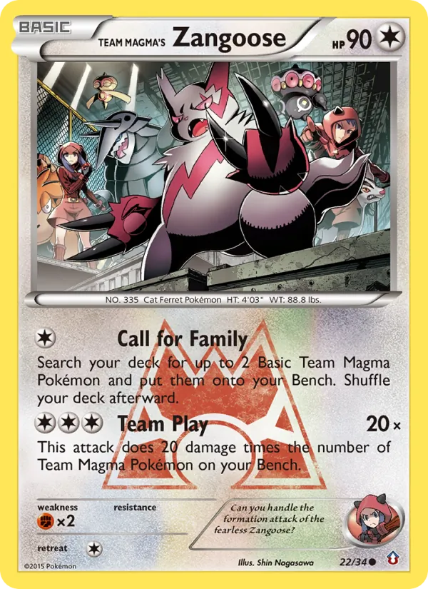 Team Magma's Zangoose card