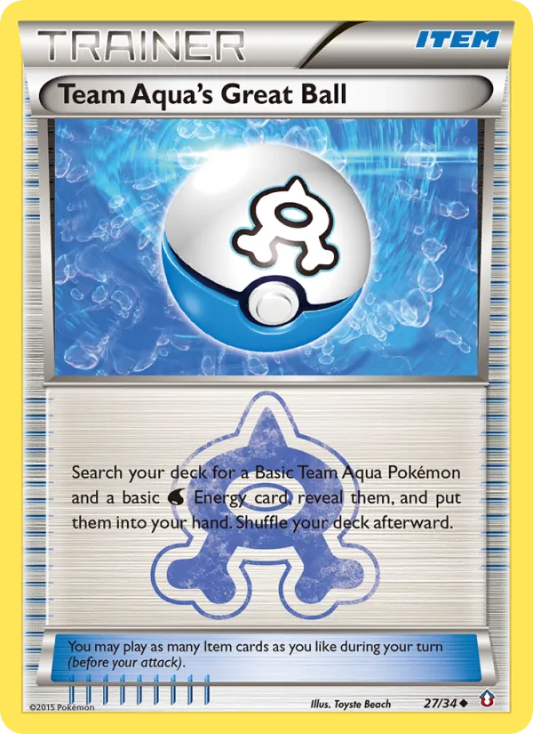 Team Aqua's Great Ball card