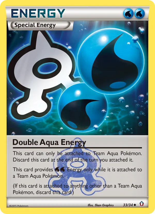 Double Aqua Energy card