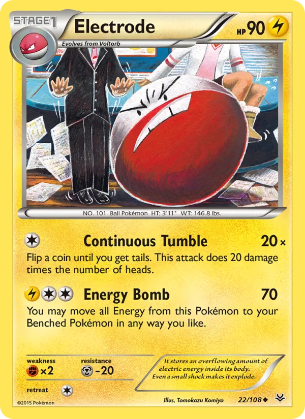 Electrode Pokémon card