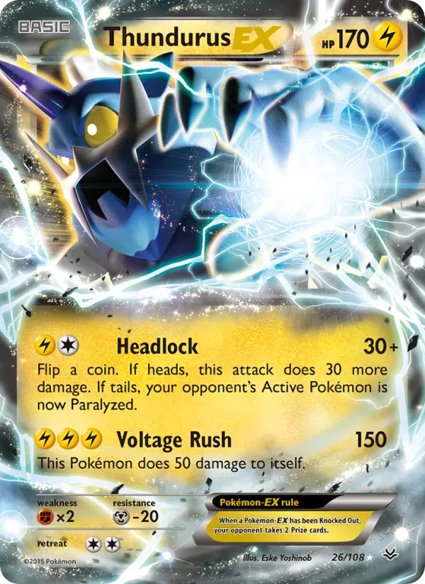 Thundurus EX Pokémon card