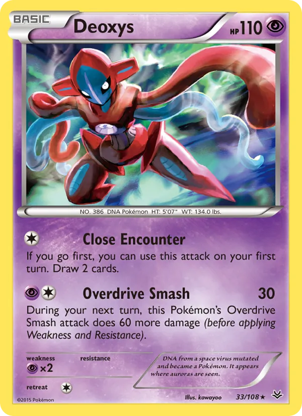 Deoxys Pokémon card