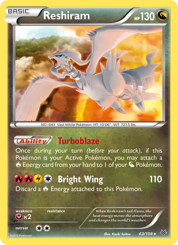 Reshiram Pokémon card