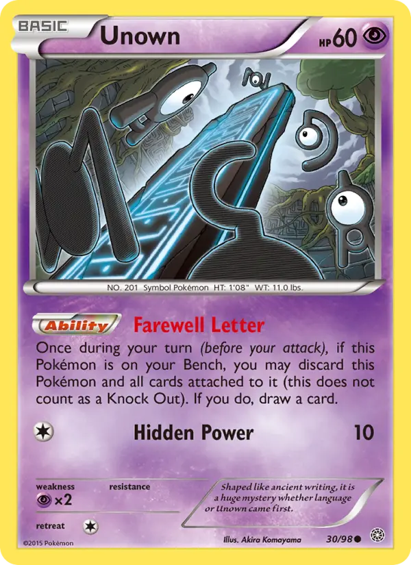 Unown Pokémon card