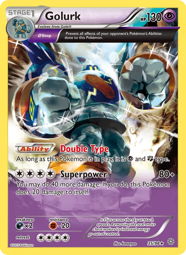 Golurk Pokémon card