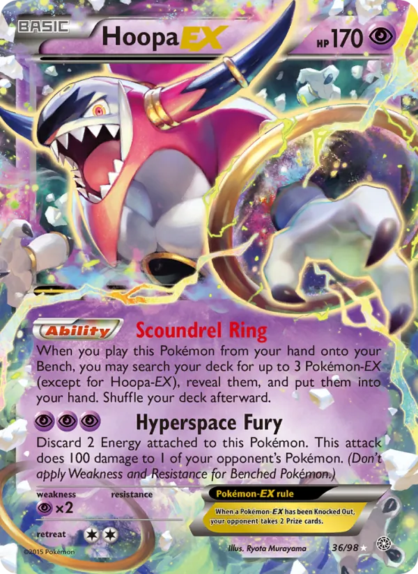 Hoopa EX Pokémon card