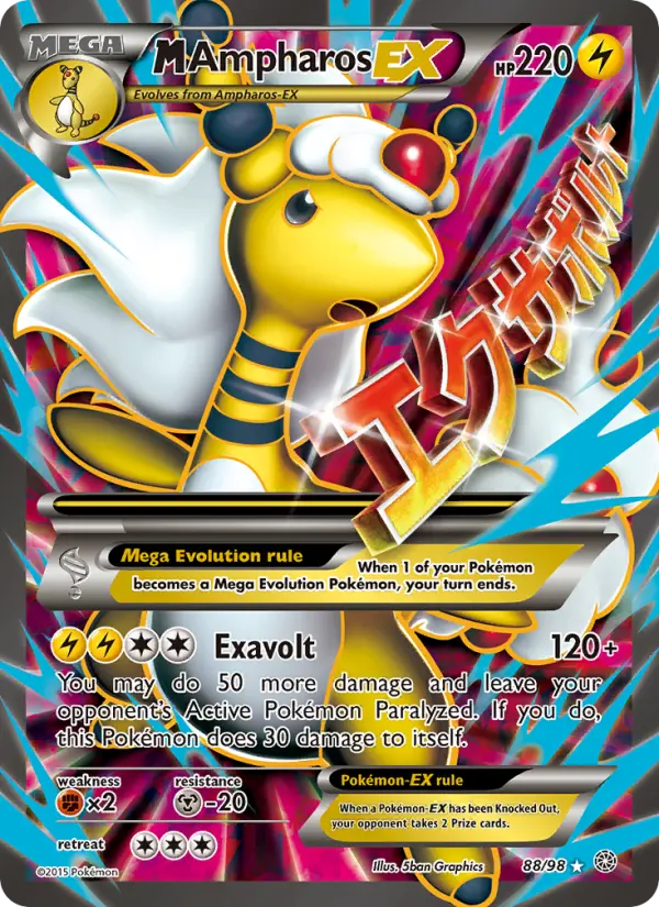 M Ampharos EX Pokémon card