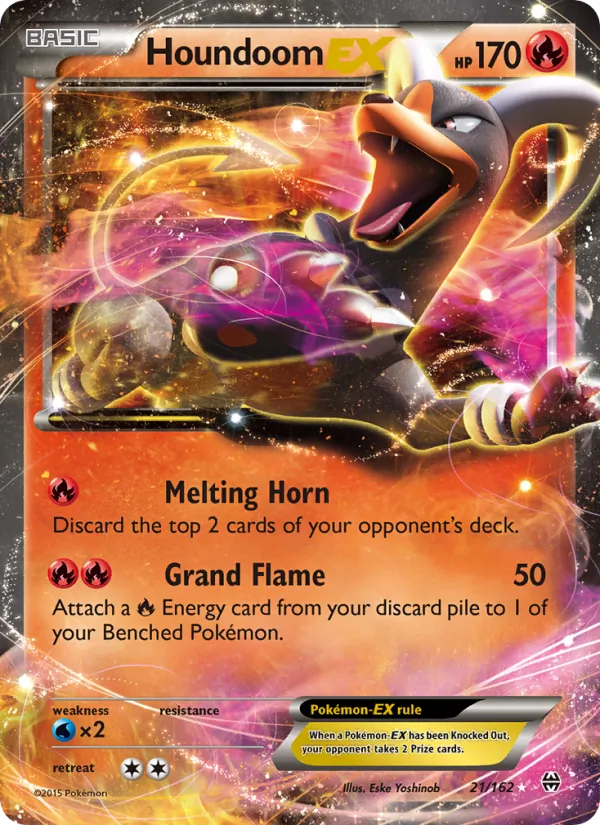 Houndoom EX Pokémon card