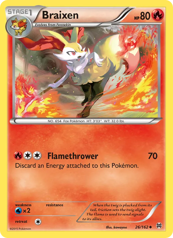 Braixen Pokémon card