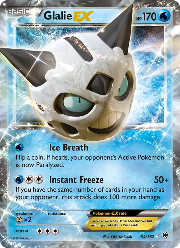 Glalie EX Pokémon card
