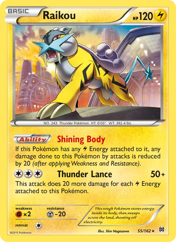 Raikou Pokémon card