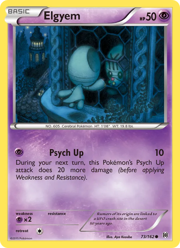 Elgyem Pokémon card
