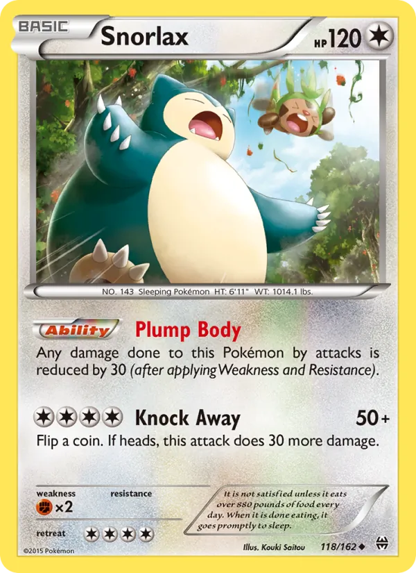 Snorlax Pokémon card