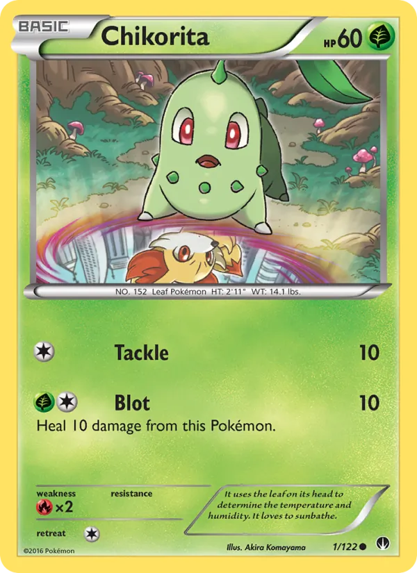 Chikorita Pokémon card