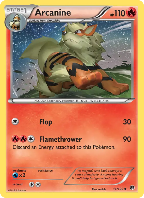 Arcanine Pokémon card