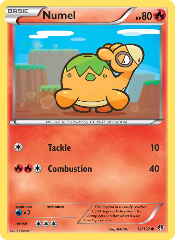 Numel Pokémon card