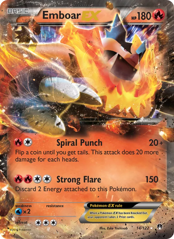 Emboar EX Pokémon card