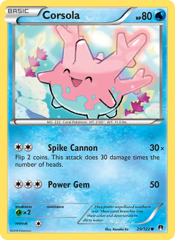 Corsola Pokémon card