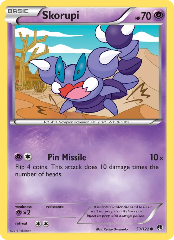Skorupi Pokémon card