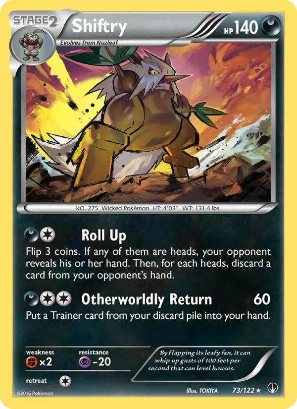 Shiftry Pokémon card