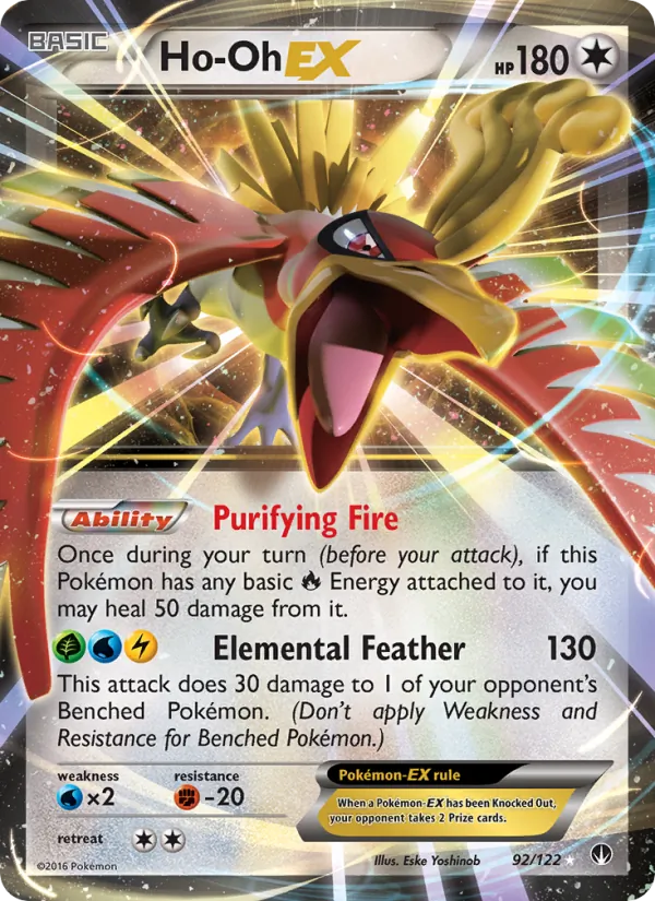 Ho-Oh EX Pokémon card
