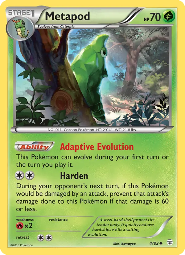 Metapod Pokémon card