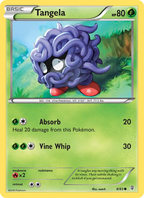 Tangela Pokémon card