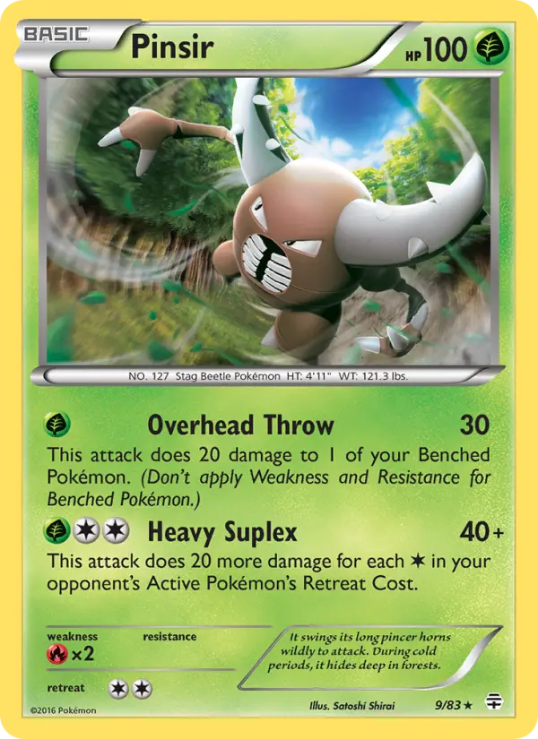 Pinsir Pokémon card