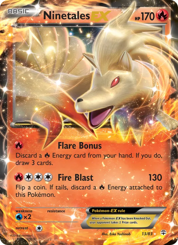 Ninetales EX Pokémon card