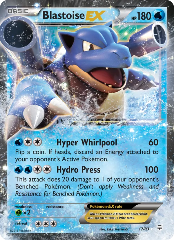 Blastoise EX Pokémon card