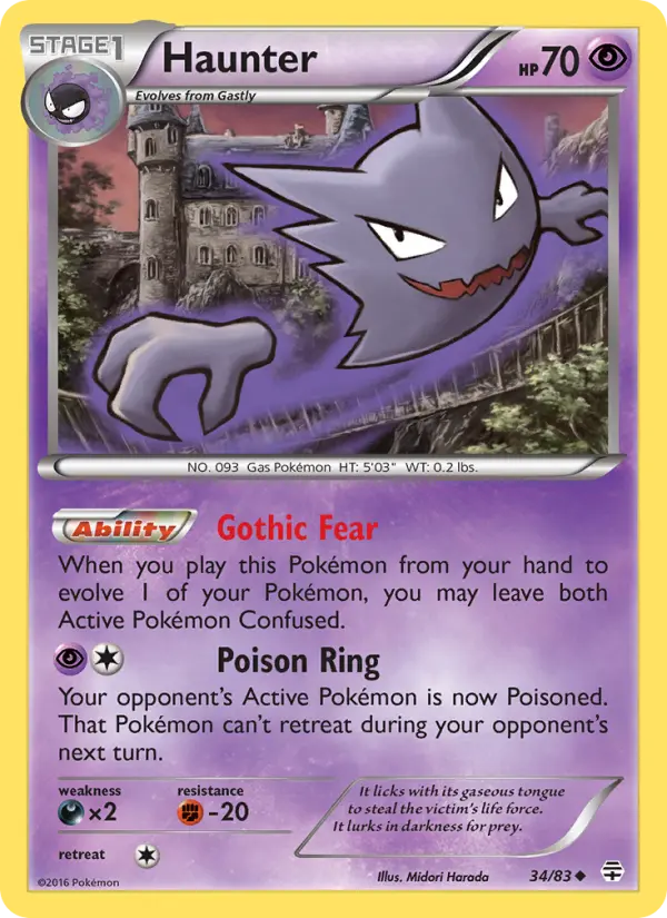 Haunter Pokémon card