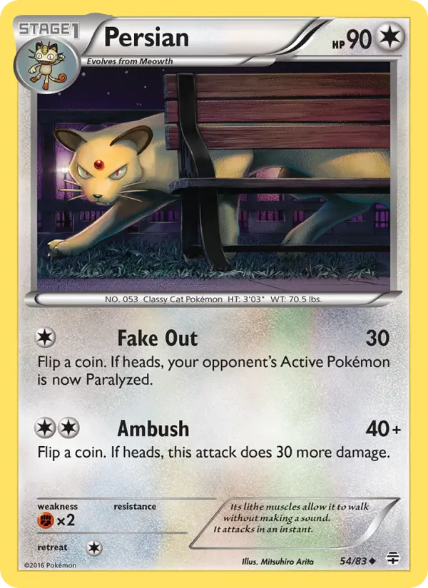 Persian Pokémon card