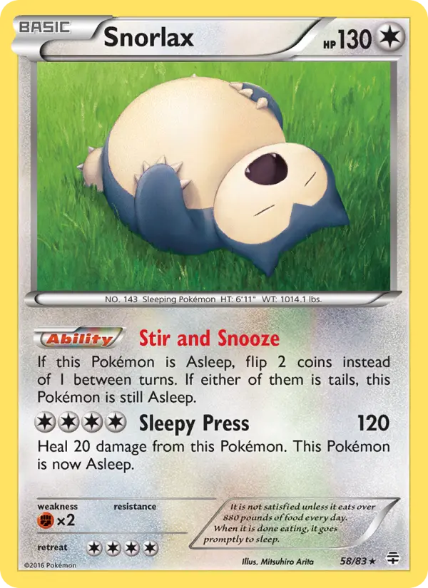 Snorlax Pokémon card