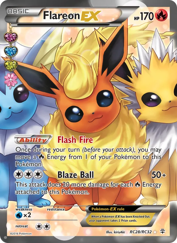 Flareon EX Pokémon card