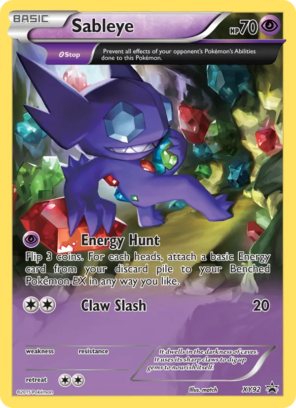 Sableye Pokémon card