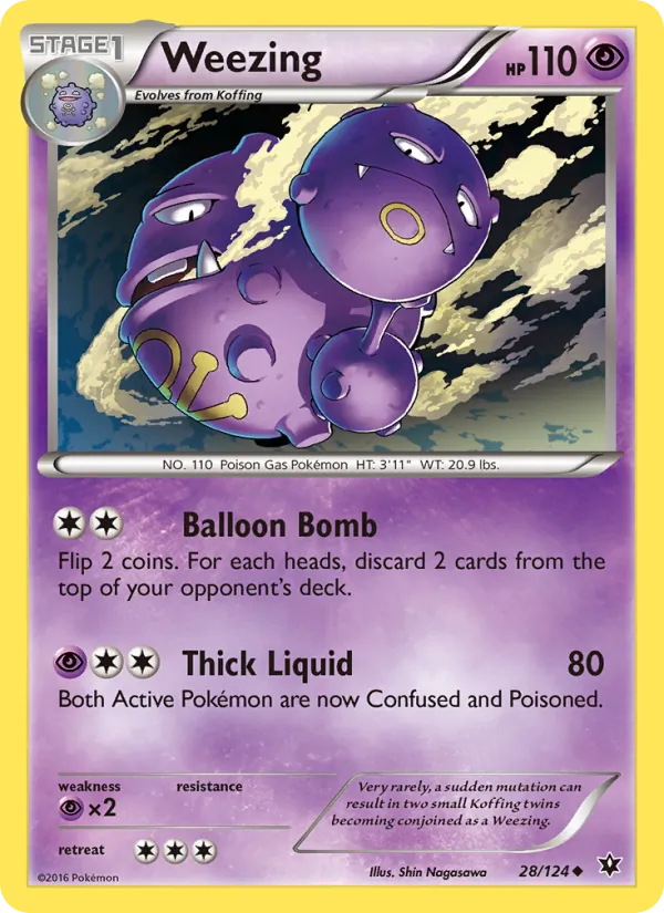 Weezing Pokémon card