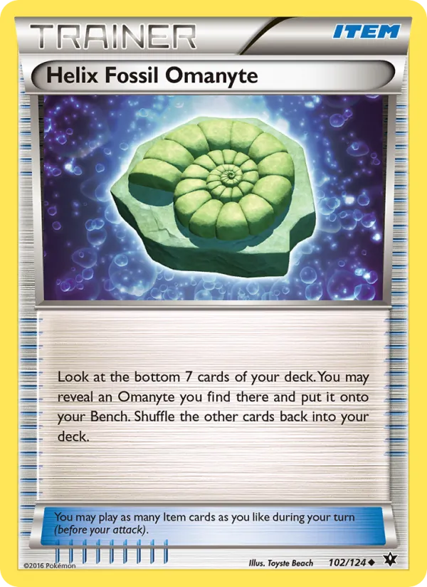 Helix Fossil Omanyte card