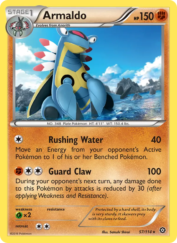 Armaldo Pokémon card