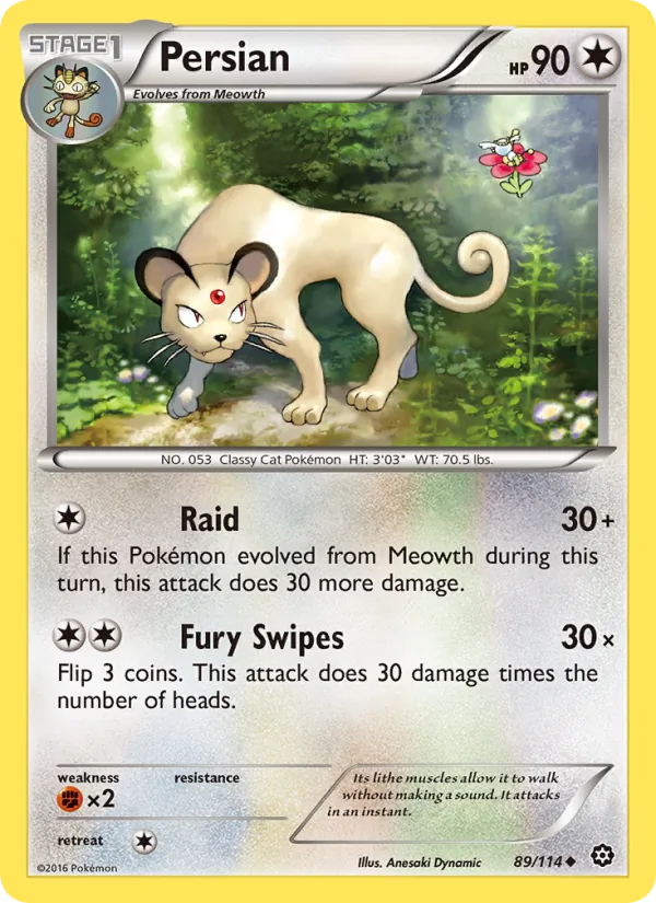 Persian Pokémon card