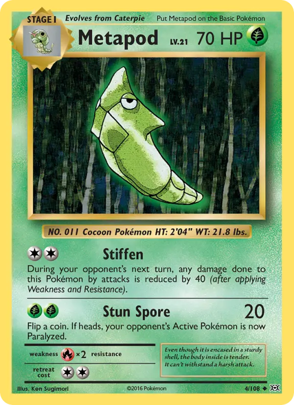 Metapod Pokémon card